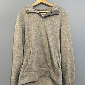 Sonoma Casual Sweater Gray M Buttoned Collar